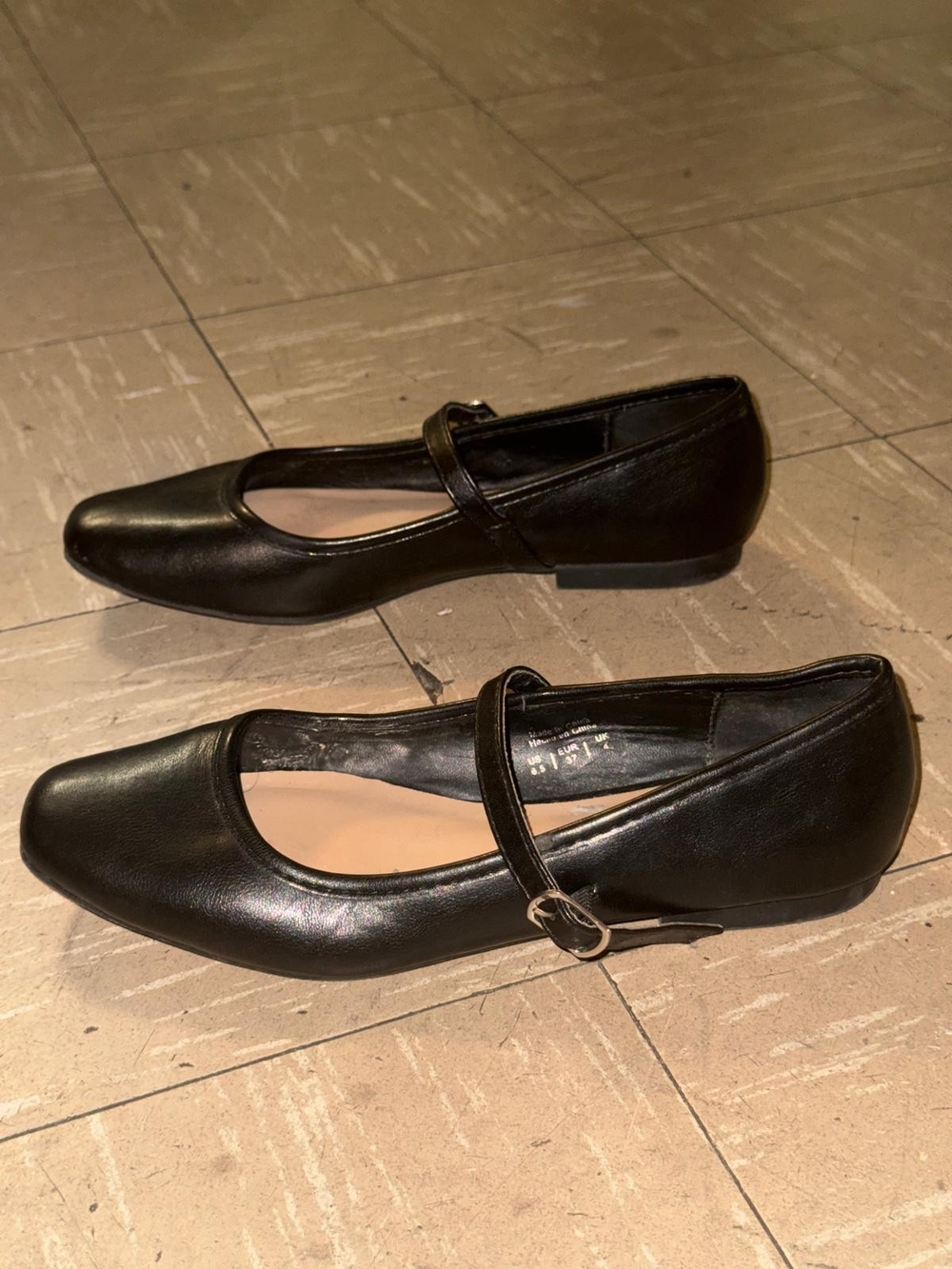 Call It Spring Black Mary Jane Flats with Buckle